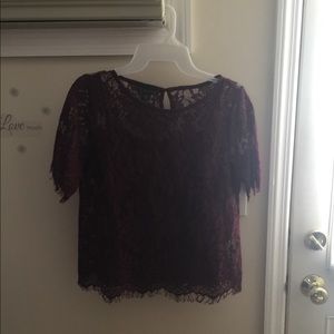 Lace top with a camisole underneath
